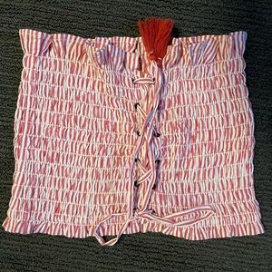 American eagle, strapless ruffled tank top